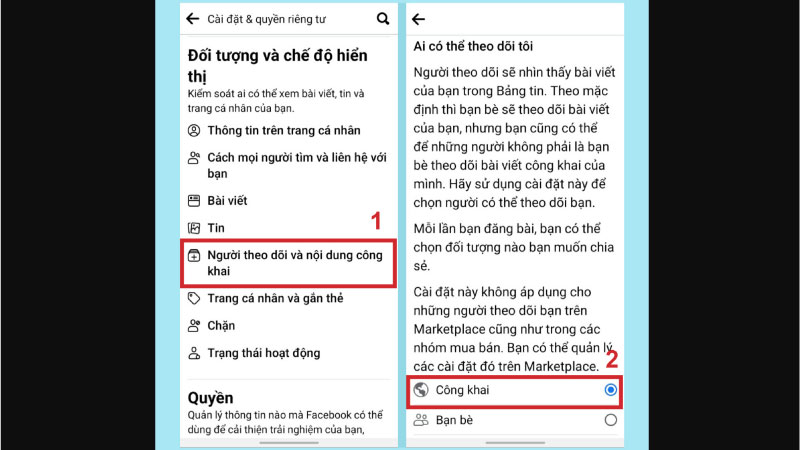 cách hiển thị số người theo dõi trên facebook 2