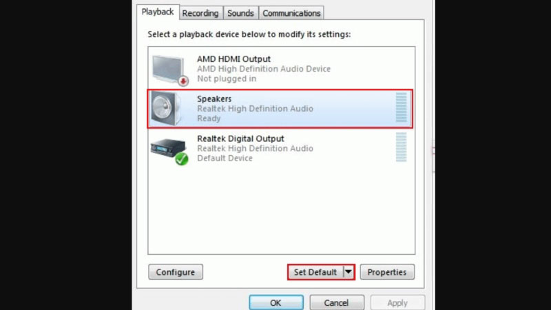 máy tính bị mất âm thanh win 7 2