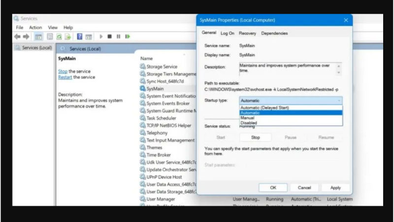 tắt các service không cần thiết trong win 10 3