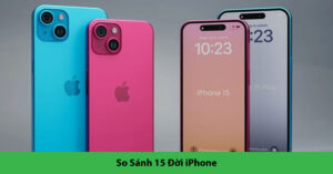 so sánh 15 đời iphone