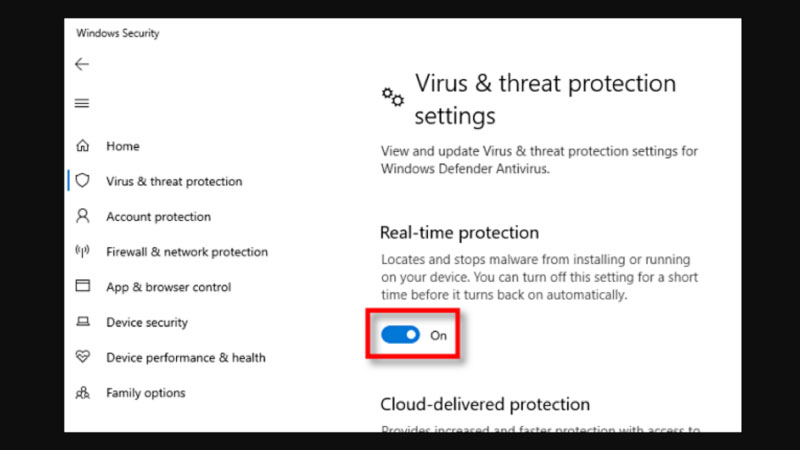 cách tắt phần mềm diệt virus 1