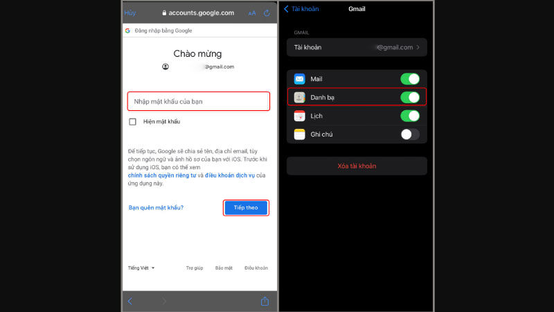 đồng bộ danh bạ lên gmail 4