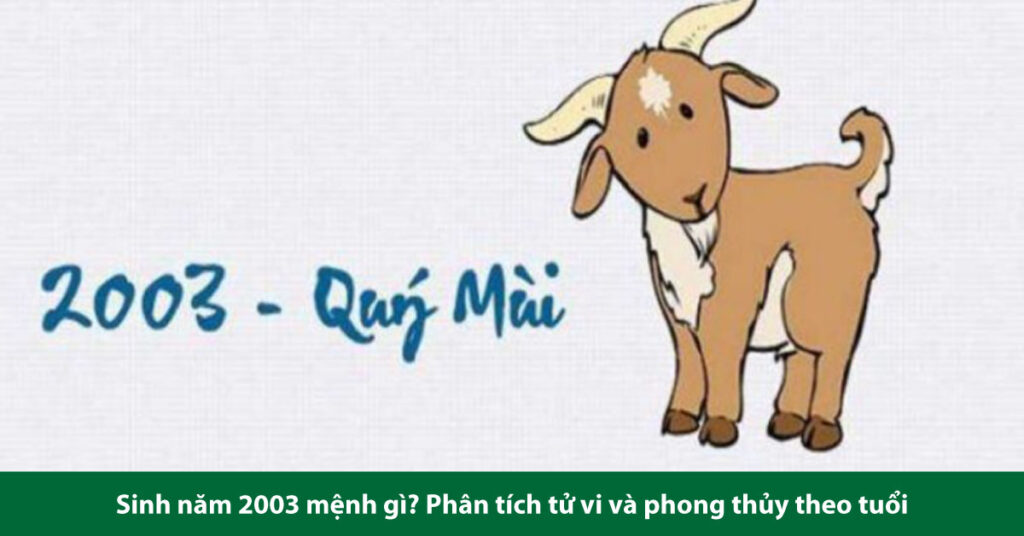 sinh năm 2003 mệnh gì