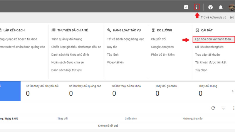 Thanh toán google adwords bằng thẻ gì 2