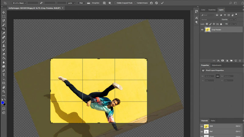 xoay hình trong photoshop 3