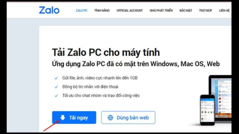 cài zalo trên laptop 2