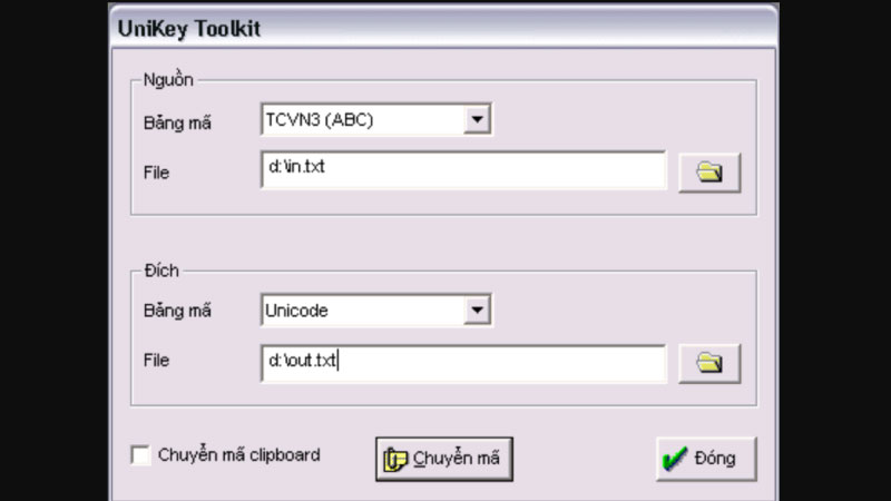 chuyển font chữ 2