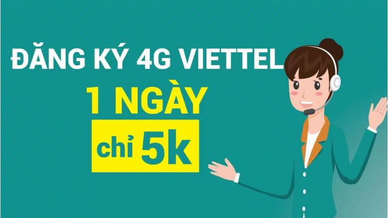 đăng ký 4g viettel 1 ngày 1