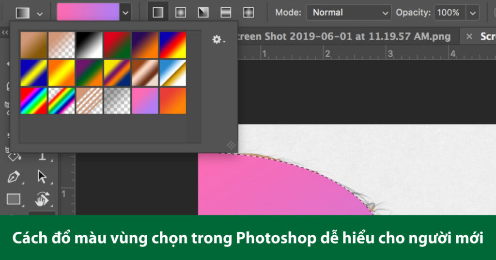 đổ màu trong photoshop