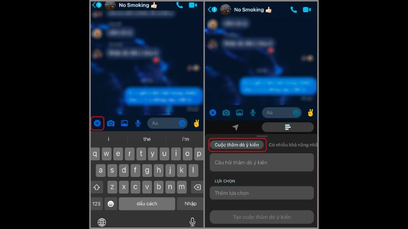 cách tạo bình chọn trên messenger