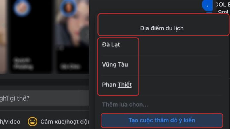 cách tạo bình chọn trên messenger