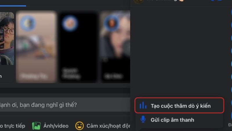 cách tạo bình chọn trên messenger