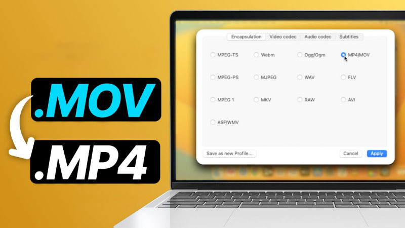 đổi đuôi mov sang mp4