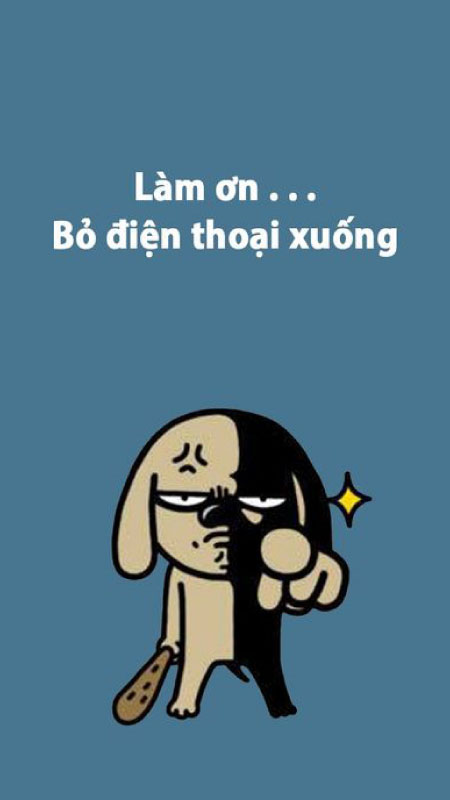 hình nền bỏ điện thoại tao xuống