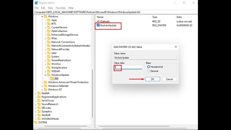 tat window update trong win 10