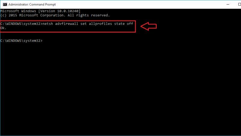 tắt tường lửa