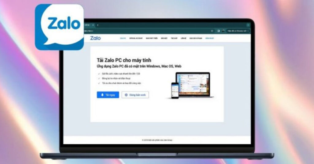 zalo web - đăng nhập