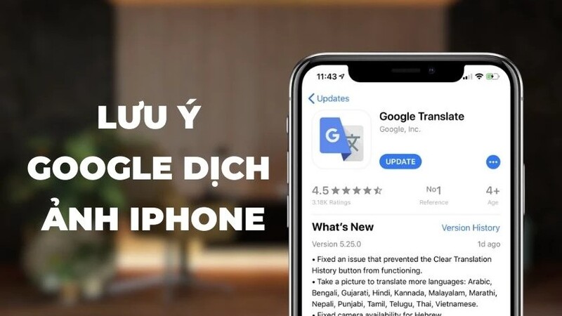 Dịch văn bản qua ảnh Dịch văn bản qua ảnh