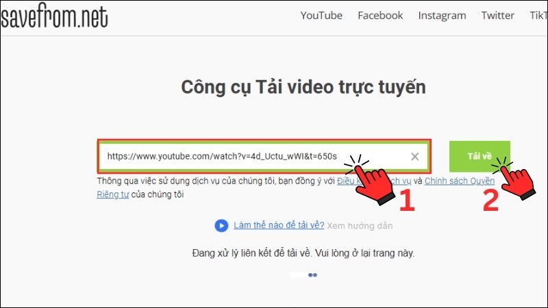 Đa dạng công cụ tải video youtube.