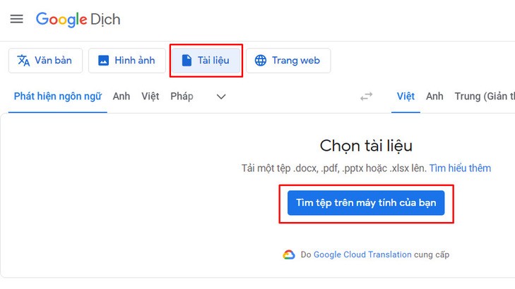 Dịch đa dạng các loại tài liệu.