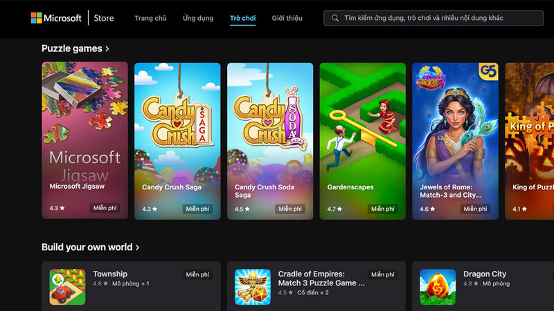 Cửa hàng game miễn phí.