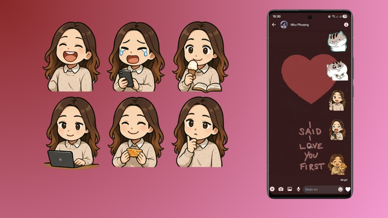 Ứng dụng sticker cho nhiều tác vụ.