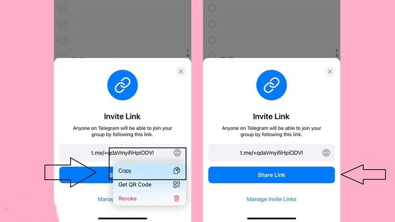 Lấy link mời thành viên