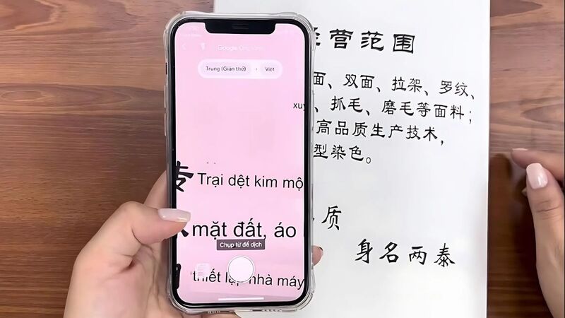 Dịch ngay lập tức quét văn bản