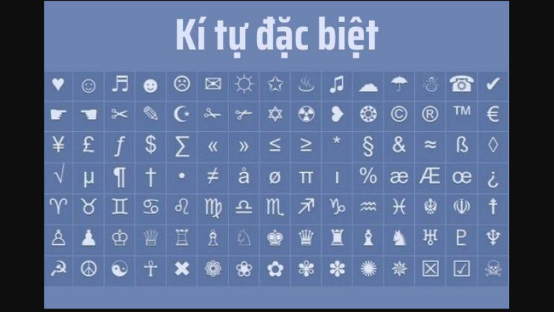 Kí Tự Đặc Biệt Liên Quân