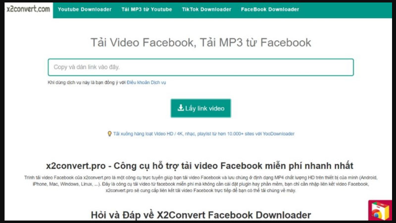 tải video từ facebook