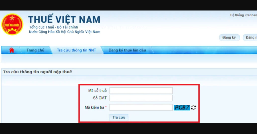 tra cứu mã số thuế