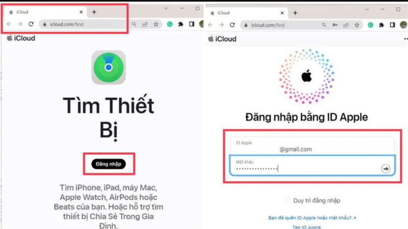 cách tìm iphone của người khác