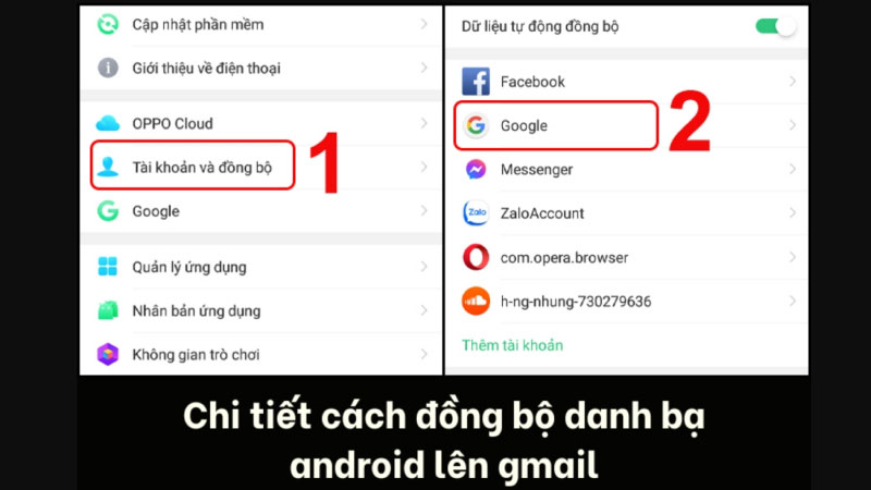 đồng bộ danh bạ