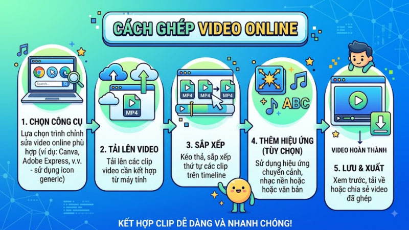 Cách ghép video online bằng Canva