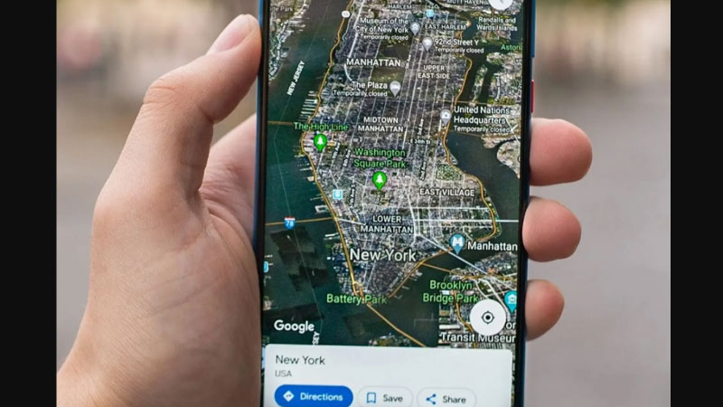 Google Map vệ tinh trên điện thoại